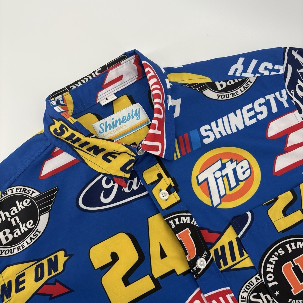 Shinesty Mahalo‎ Nerds Hawaiian Shirt W Racing Theme All Over Large Print Large